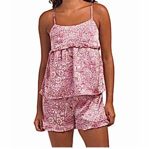 Rachel ashwell satin Pink Floral Sleepwear Set